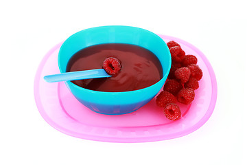 Image showing raspberries - baby food