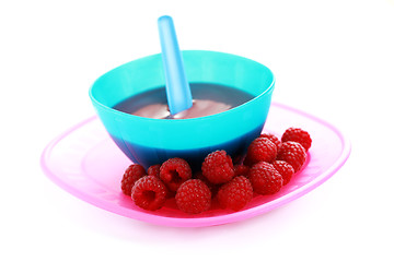 Image showing raspberries - baby food