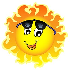 Image showing Cute funny Sun with sunglasses