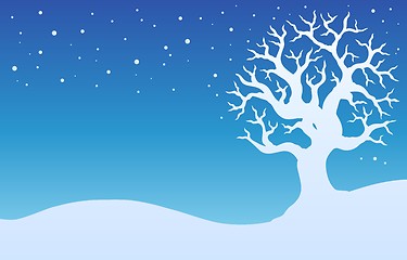 Image showing Winter tree with snow 1