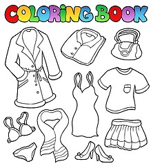 Image showing Coloring book dress collection 1