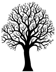 Image showing Silhouette of tree without leaf 2
