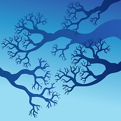 Image showing Tree branches with blue sky