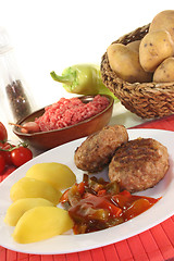 Image showing Meatball with ratatouille