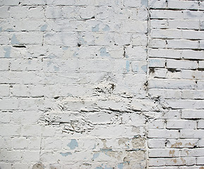 Image showing White brick wall