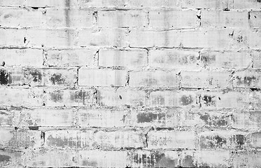 Image showing White brick wall