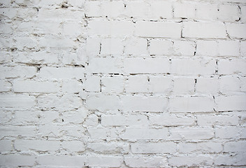 Image showing White brick wall