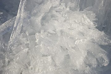 Image showing Closeup of ice crystals with very shallow