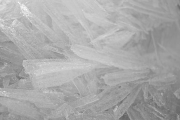 Image showing Closeup of ice crystals with very shallow