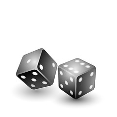 Image showing black dices