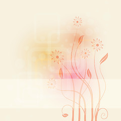 Image showing abstract background with flowers