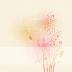 Image showing abstract background with flowers