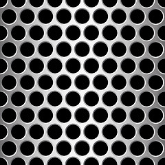 Image showing aluminium seamless pattern wit round holes