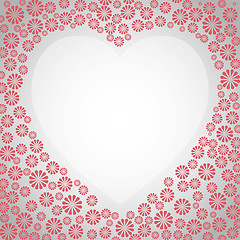Image showing heart floral frame