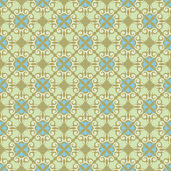 Image showing ornamental background , green - blue