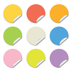 Image showing round colored stickers