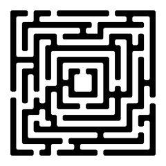 Image showing rectangle maze izolated on white