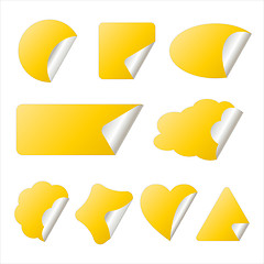 Image showing yellow sticker in different shapes