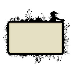 Image showing frame with floral vignette