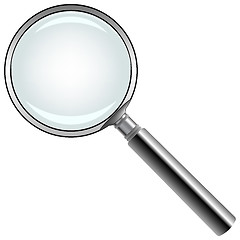 Image showing magnifying glass against white