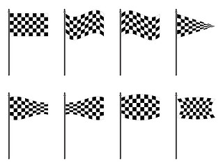 Image showing checkered flags collection