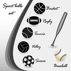 Image showing sport balls set