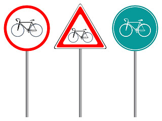 Image showing bike traffic signs