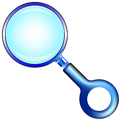 Image showing blue magnifying glass