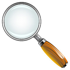 Image showing magnifying glass with wooden handle