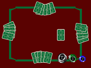 Image showing poker chips and table