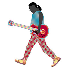 Image showing rocker with guitar