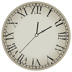 Image showing ancient clock against white