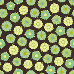 Image showing design with seamless flowers pattern
