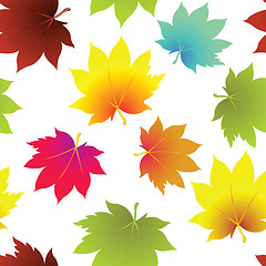 Image showing leaves seamless pattern
