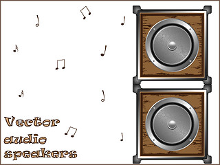 Image showing vector audio speakers