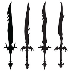 Image showing swords silhouettes against white