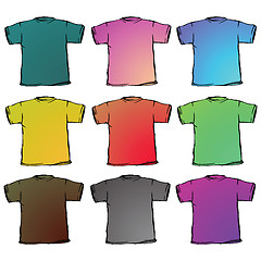 Image showing t shirts collection against white