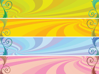 Image showing colored headers background