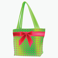 Image showing green retro hand bag