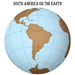 Image showing south america on the earth