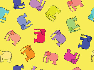 Image showing elephants seamless pattern