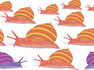 Image showing snails seamless pattern