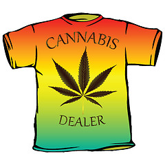 Image showing cannabis dealer tshirt