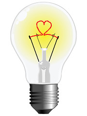 Image showing light bulb with heart