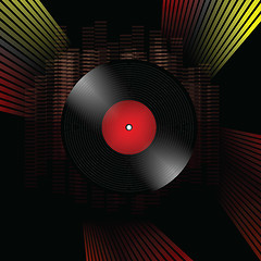 Image showing vinyl record grunge composition