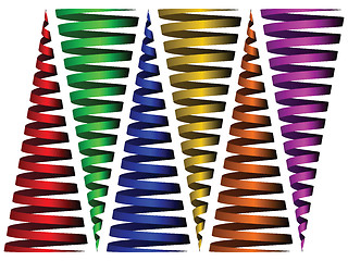 Image showing cone ribbons against white