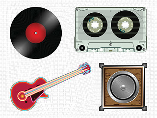 Image showing music icons collection