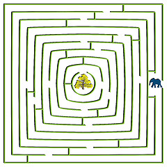 Image showing round square maze