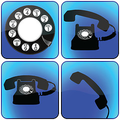 Image showing telephone icons collection