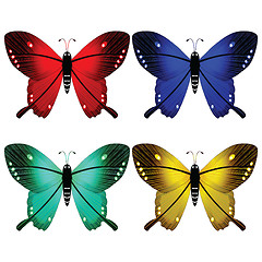 Image showing butterflies against white